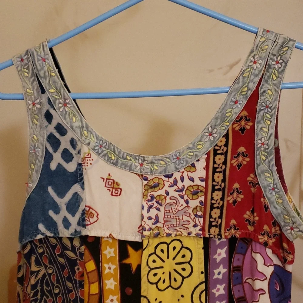 Vintage Sacred Threads Maxi Slip Drss With Side Slips Sz S - Picture 11 of 17